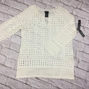 NWT Nic + Zoe Free Spirit Lace Tunic Sz M